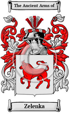 Zelenka Family Crest Download (JPG) Heritage Series - 600 DPI