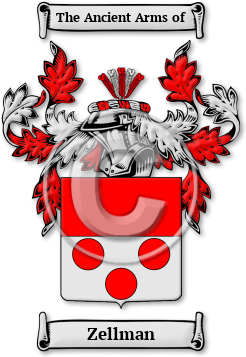 Zellman Family Crest Download (jpg) Legacy Series - 150 DPI