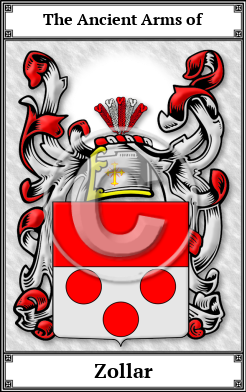 Zollar Family Crest Download (JPG)  Book Plated - 150 DPI