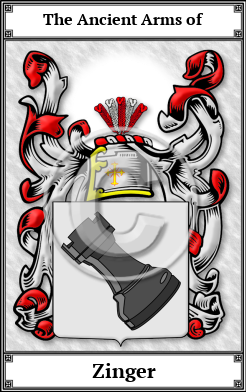 Zinger Family Crest Download (JPG)  Book Plated - 150 DPI