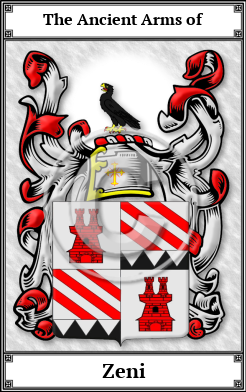 Zeni Family Crest Download (JPG) Book Plated - 600 DPI