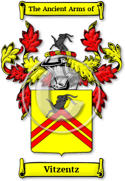 Vitzentz Family Crest Download (jpg) Legacy Series - 150 DPI