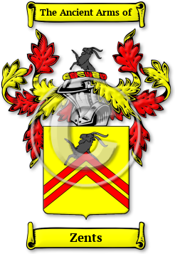 Zents Family Crest Download (jpg) Legacy Series - 150 DPI