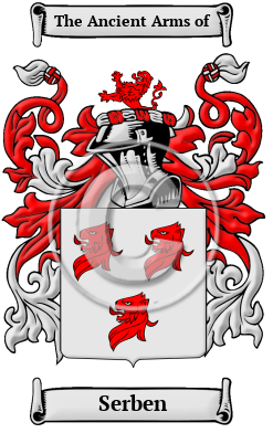 Serben Family Crest/Coat of Arms