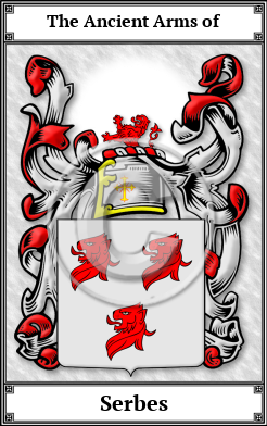 Serbes Family Crest Download (JPG) Book Plated - 600 DPI