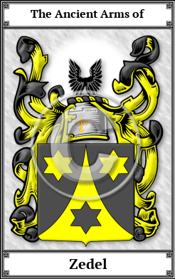 Zedel Family Crest Download (JPG)  Book Plated - 150 DPI