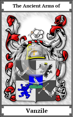 Vanzile Family Crest Download (JPG)  Book Plated - 150 DPI