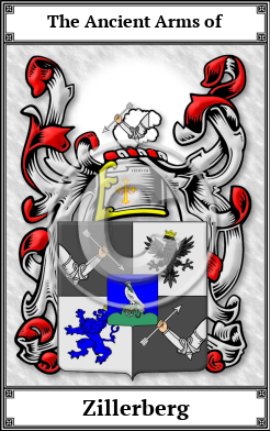 Zillerberg Family Crest Download (JPG)  Book Plated - 150 DPI