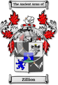 Zillion Family Crest Download (jpg) Legacy Series - 150 DPI
