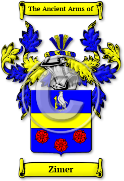 Zimer Family Crest Download (jpg) Legacy Series - 150 DPI