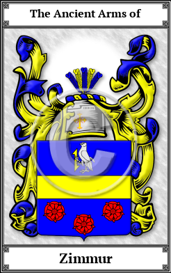 Zimmur Family Crest Download (JPG)  Book Plated - 150 DPI