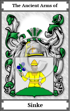 Sinke Family Crest Download (JPG)  Book Plated - 150 DPI