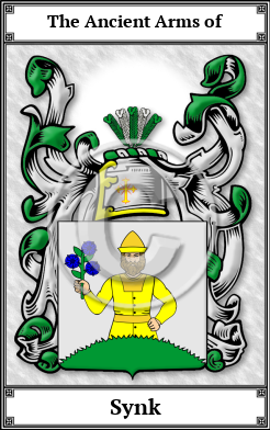 Synk Family Crest Download (JPG)  Book Plated - 150 DPI