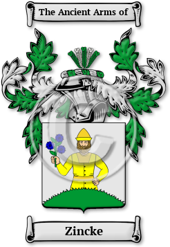 Zincke Family Crest Download (jpg) Legacy Series - 150 DPI