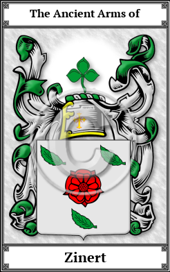 Zinert Family Crest Download (JPG)  Book Plated - 150 DPI