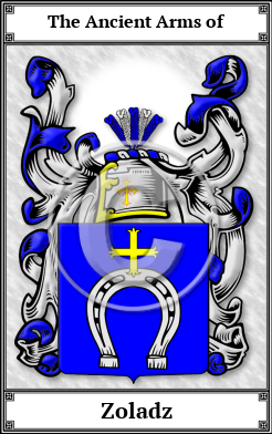 Zoladz Family Crest Download (JPG)  Book Plated - 150 DPI