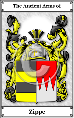 Zippe Family Crest Download (JPG) Book Plated - 600 DPI