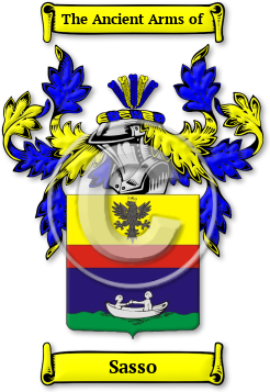Sasso Family Crest Download (JPG) Legacy Series - 600 DPI