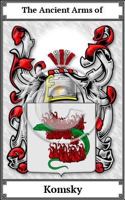 Komsky Family Crest Download (JPG)  Book Plated - 150 DPI