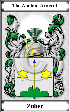 Zuber Family Crest Download (JPG) Book Plated - 600 DPI