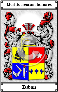 Zuban Family Crest Download (JPG)  Book Plated - 150 DPI