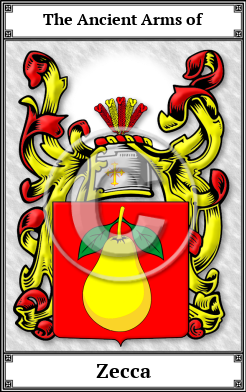 Zecca Family Crest Download (JPG)  Book Plated - 150 DPI