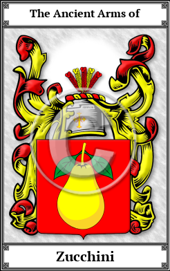 Zucchini Family Crest Download (JPG)  Book Plated - 150 DPI