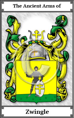 Zwingle Family Crest Download (JPG)  Book Plated - 150 DPI