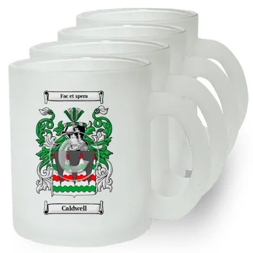 Caldwell Set of 4 Frosted Glass Mugs