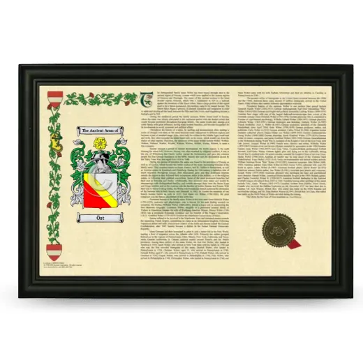 Öst Armorial Landscape Framed - Black