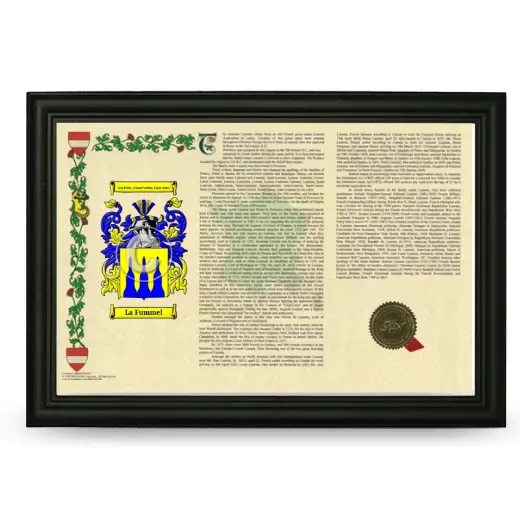 La Fummel Armorial Landscape Framed - Black