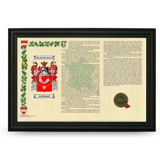 La Housset Armorial Landscape Framed - Black