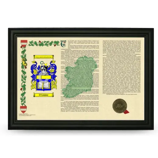 O'Conray Armorial Landscape Framed - Black
