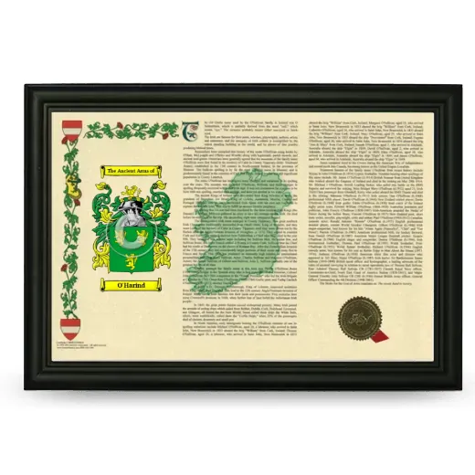 O'Harind Armorial Landscape Framed - Black