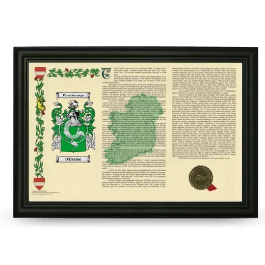 O'Hearne Armorial Landscape Framed - Black