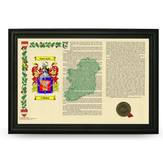 O'Marra Armorial Landscape Framed - Black