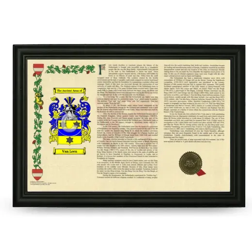 Van Leen Armorial Landscape Framed - Black