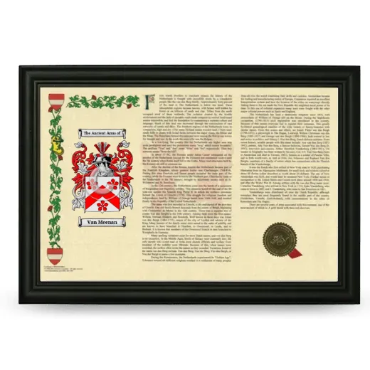 Van Meenan Armorial Landscape Framed - Black