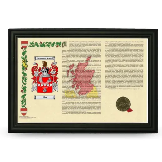 Aba Armorial Landscape Framed - Black