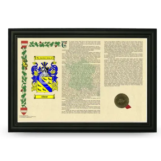 Abane Armorial Landscape Framed - Black