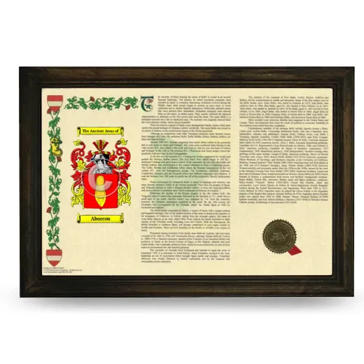 Abarcou Armorial Landscape Framed - Brown