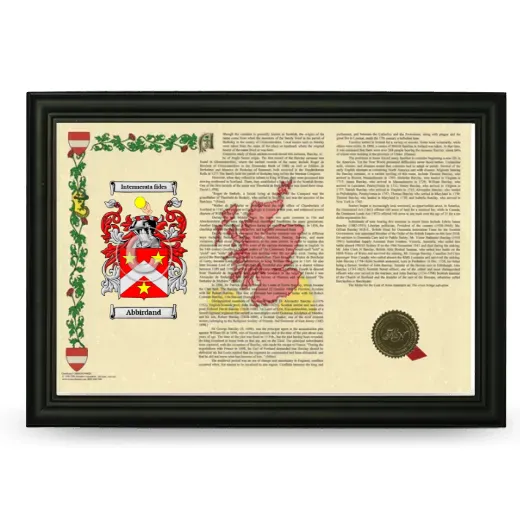 Abbirdand Armorial Landscape Framed - Black