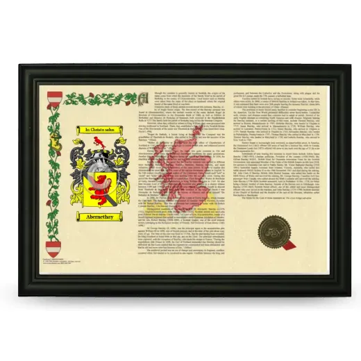 Abernethay Armorial Landscape Framed - Black