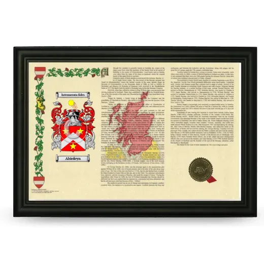 Abirdeyn Armorial Landscape Framed - Black