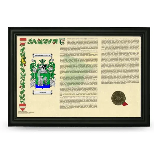 Aceros Armorial Landscape Framed - Black