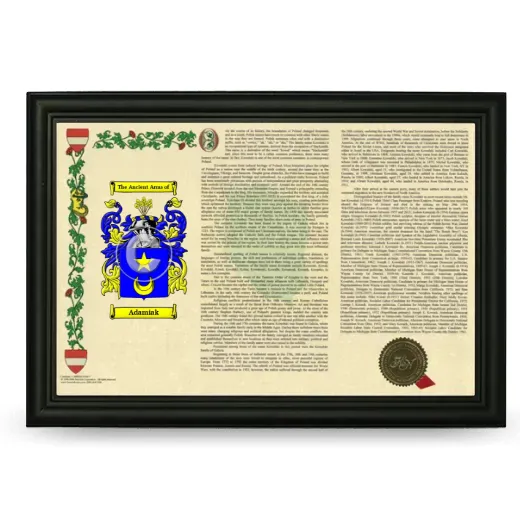 Adamiak Armorial Landscape Framed - Black