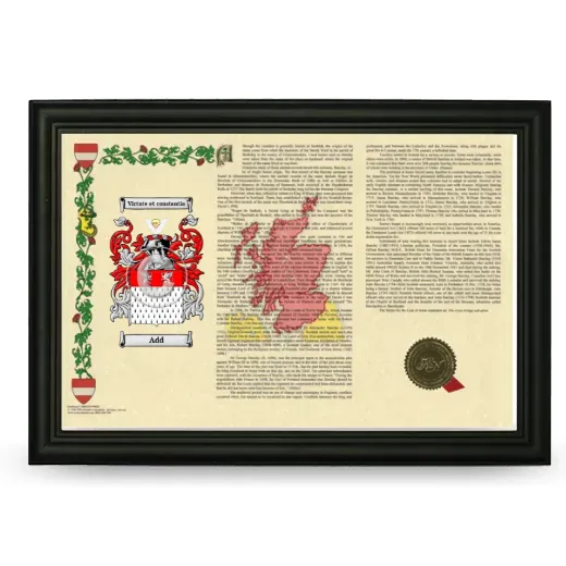 Add Armorial Landscape Framed - Black