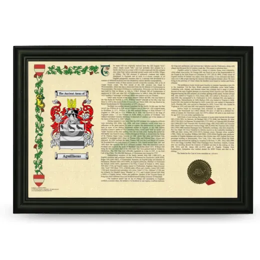 Aguilliams Armorial Landscape Framed - Black