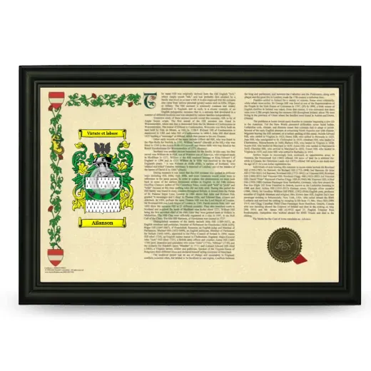 Ailanson Armorial Landscape Framed - Black