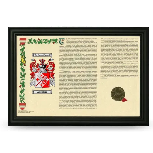 Ajzenberg Armorial Landscape Framed - Black